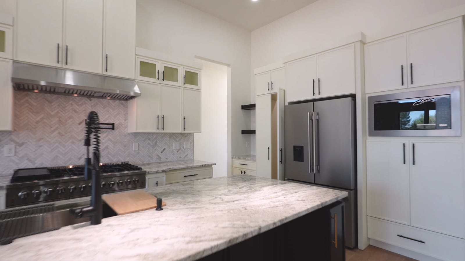 Montecito kitchen with marble counters